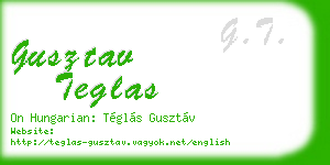 gusztav teglas business card