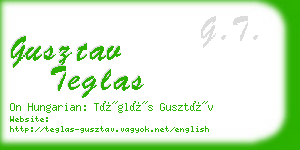 gusztav teglas business card